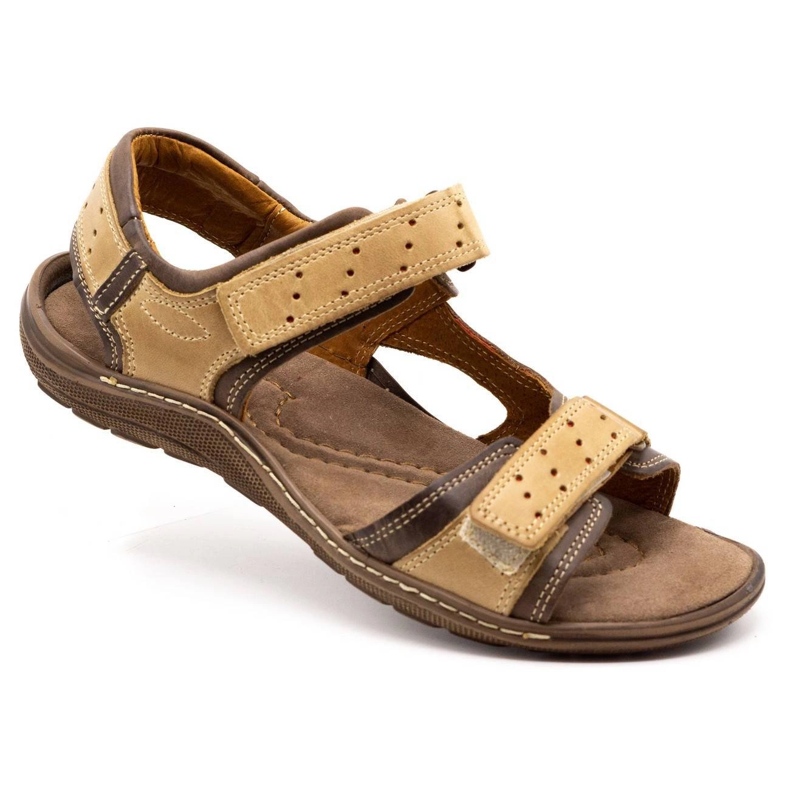 Olivier Bruna lädersandaler för män 295K 2