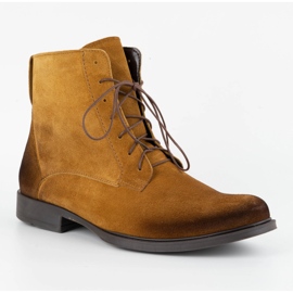 Olivier Vinterläderstövlar för män 7006KB bruna 1