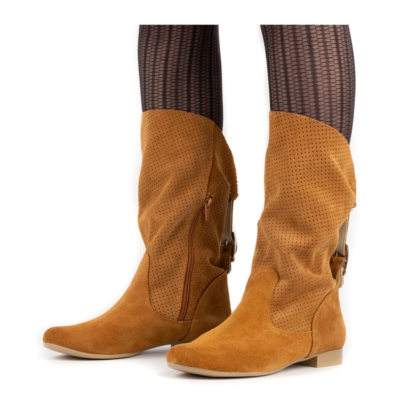 Olivier Genombrutna Elena stövlar röda orange 1