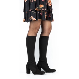 Exquisite Högklackade damstövlar 1271 svart 2