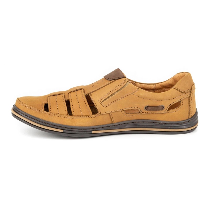 Polbut Genombrutna herrskor 06 för sommarröd orange 1