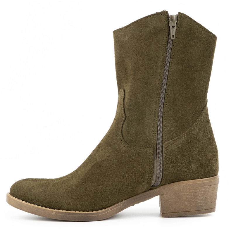 Olivier Kvinnors genombrutna höga klackar Angela gröna stövlar 1