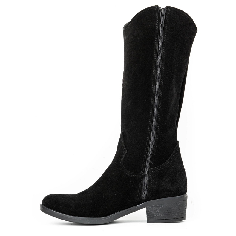 Olivier Genombrutna stövlar i svart läder Carla 1