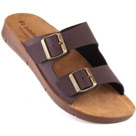 Bekväma Inblu M CM000028-043 tofflor brun 1