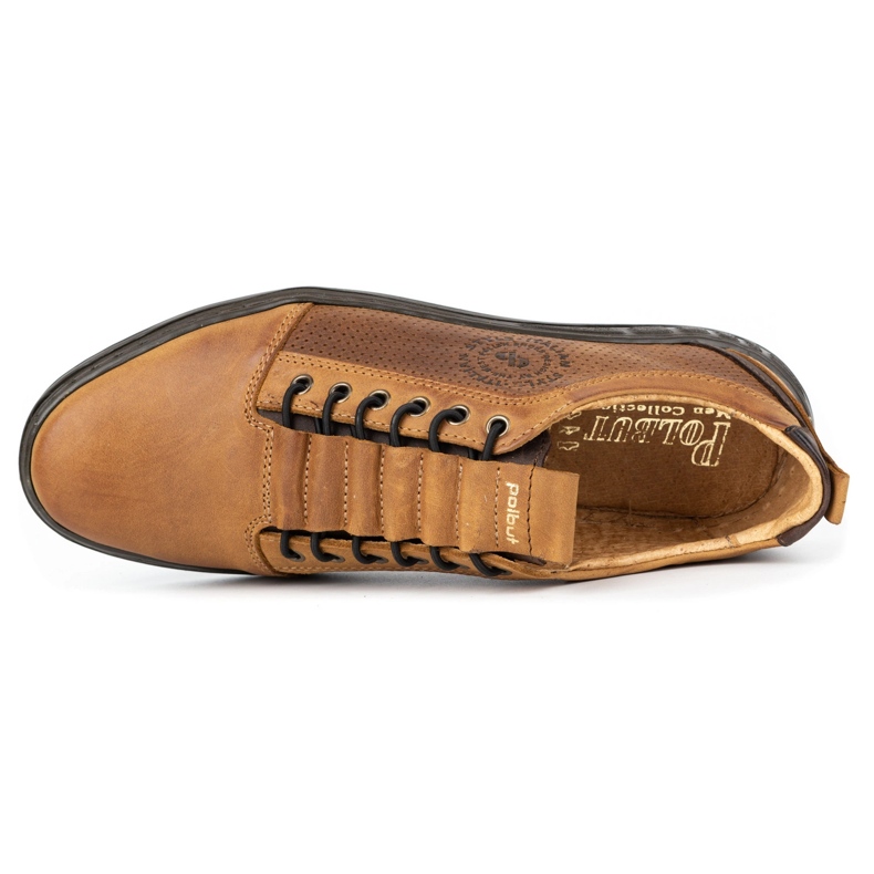 Polbut Herrskor i läder 2121p röd brun 1