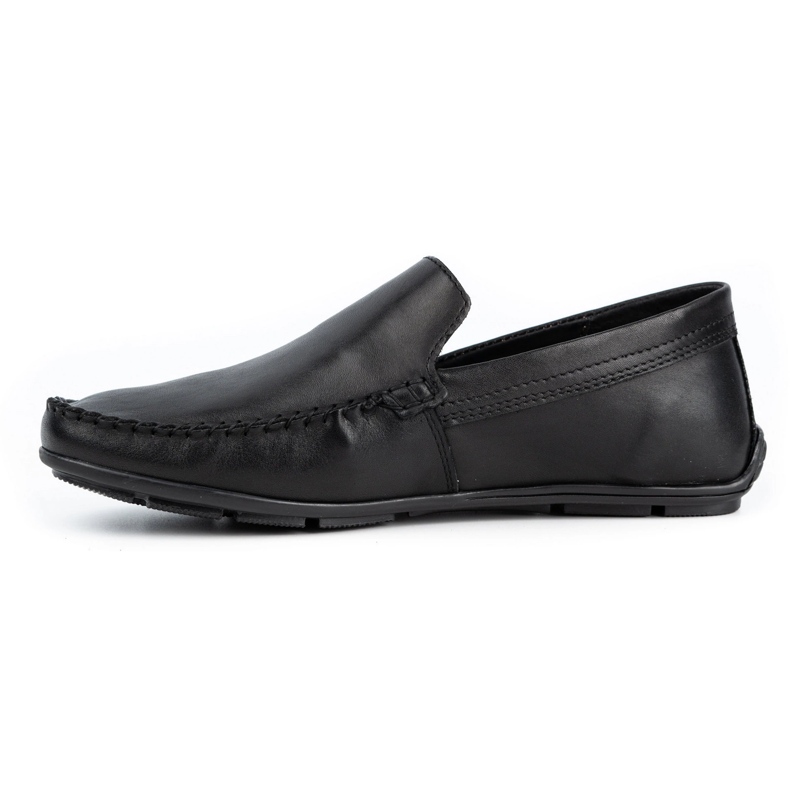 Olivier Läder loafers för män 085KNT svart grain 1