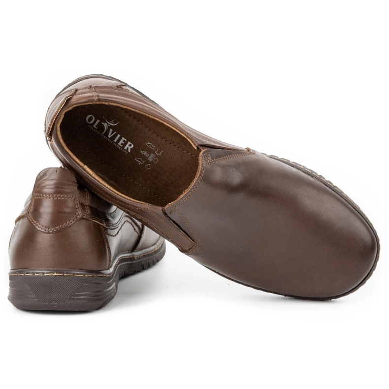 Olivier Skor i lädermockasin för män 727MP brun 3