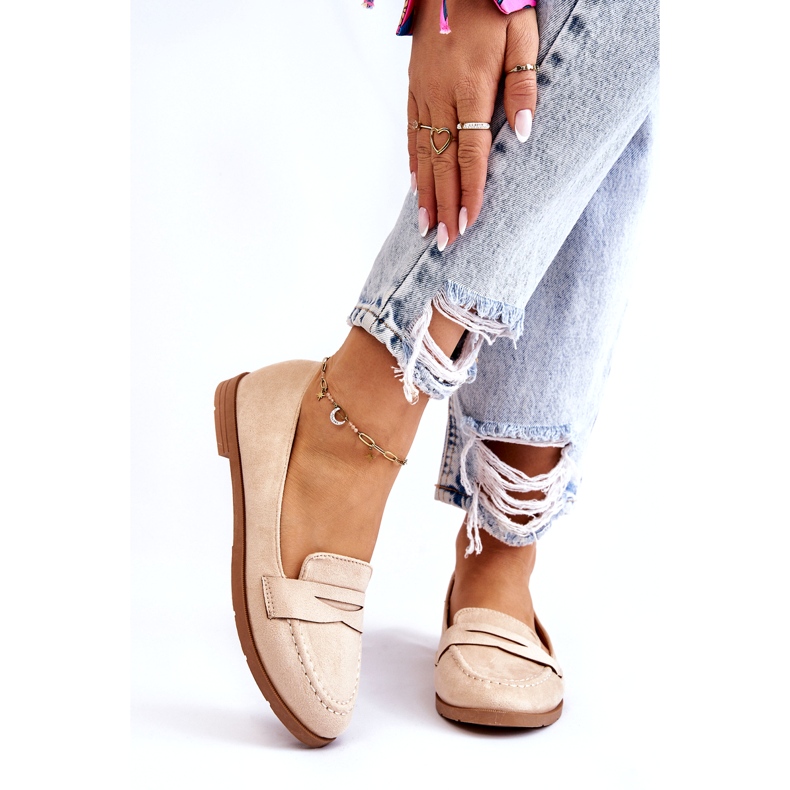 PS1 Bekväma mocka Dam Loafers Beige Lucca 1