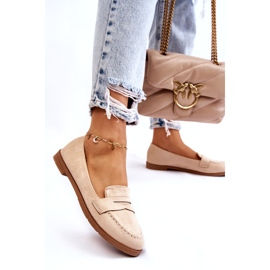 PS1 Bekväma mocka Dam Loafers Beige Lucca 3