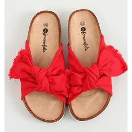 Hawn Red Cotton Cork Slides röd 1