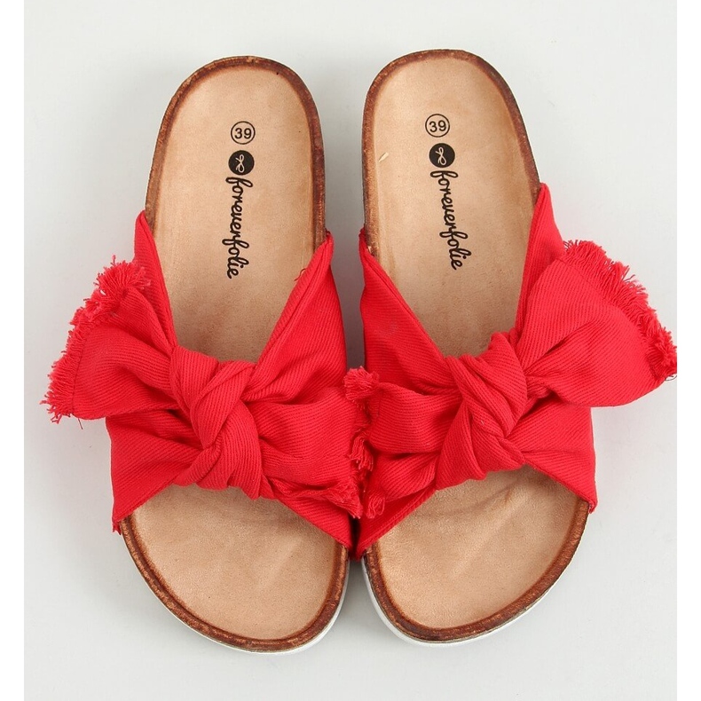 Hawn Red Cotton Cork Slides röd 1