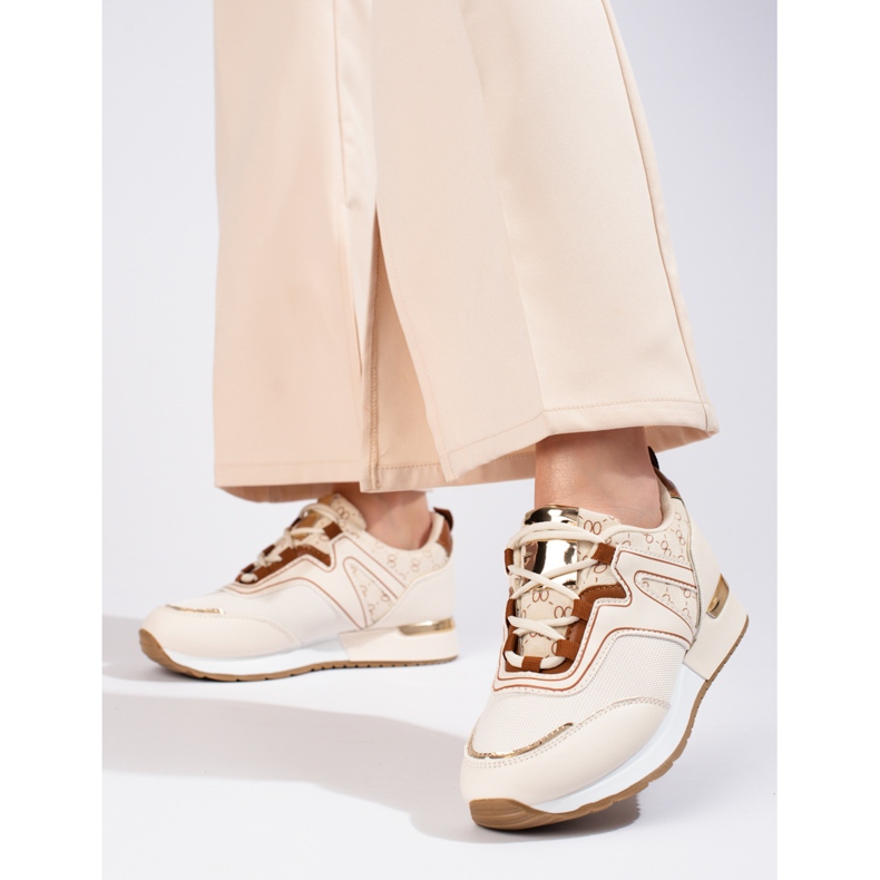 Shelovet beige sportskor för kvinnor 1