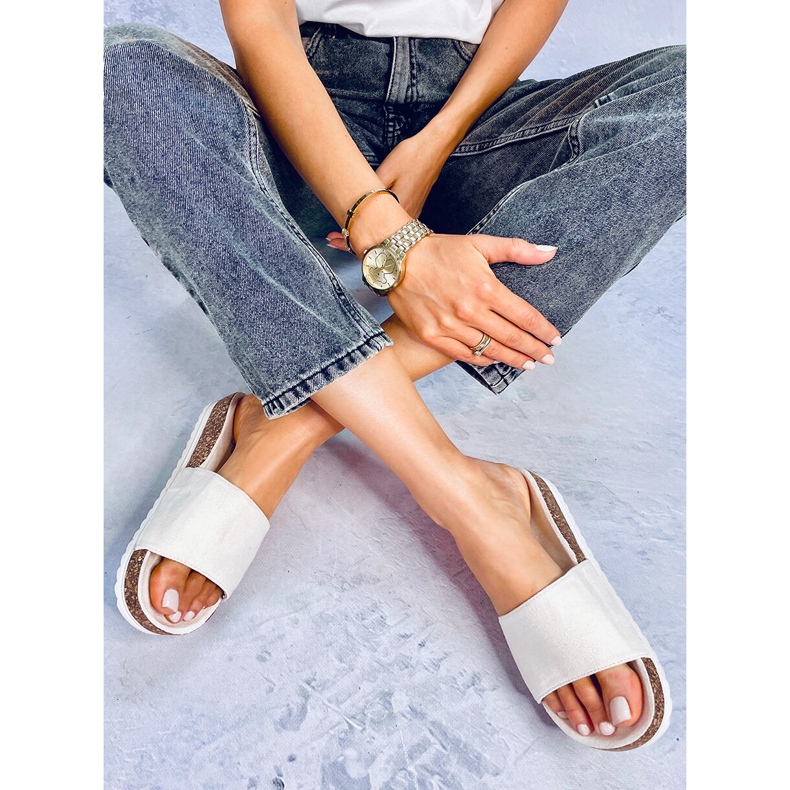 Stoner Beige korktofflor för kvinnor 2