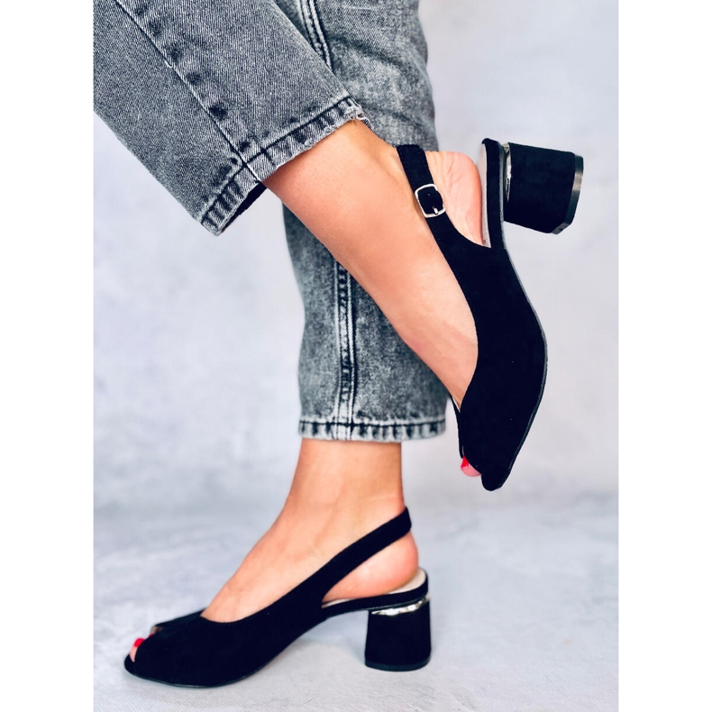 BM Venus Svarta sandaler med klack 2