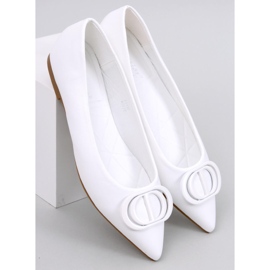 Falana White mandel tå balett plattor vit 1