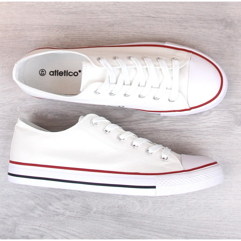 Vita Atletico sneakers för män låga sneakers 2