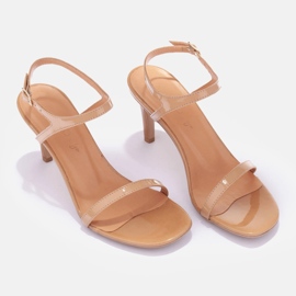 Marco Shoes Högklackade sandaler brun 1