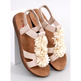 Astaire Beige Flower Sandaler 1