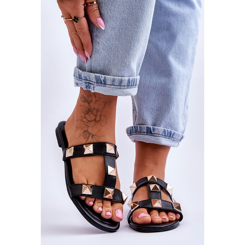 Damtofflor med stora dubbar Svart Mercure 1