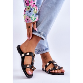 Damtofflor med stora dubbar Svart Mercure 2