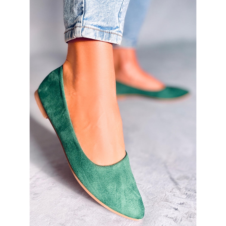 Seastar Keys Gröna läderinnersula ballerinor 1