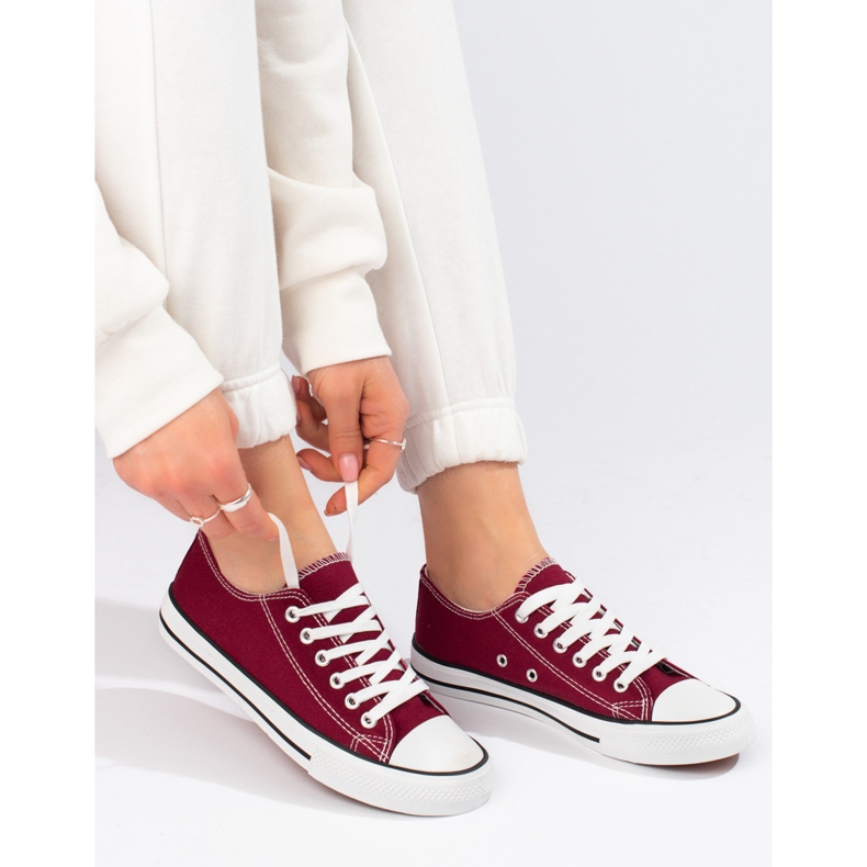 J. Star Klassiska Burgundy sneakers röd 1