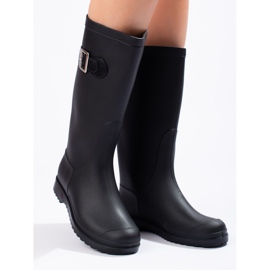 SHELOVET Matt Galoshes med spänne svart 2