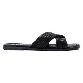 TRENDI Bekväma klassiska flip-flops svart 2
