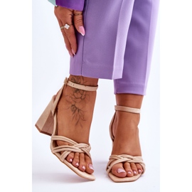 Klassiska mockasandaler Beige Bernett 1