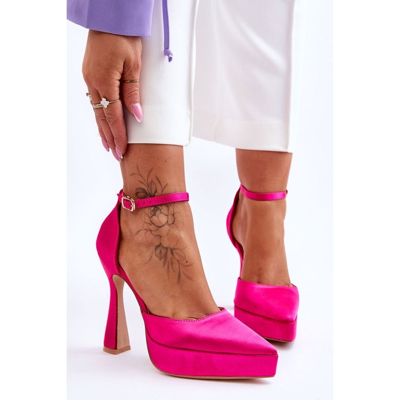 Fashionabla högklackade pumps Fuchsia Madness rosa 1
