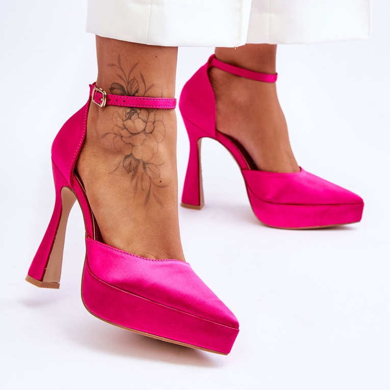 Fashionabla högklackade pumps Fuchsia Madness rosa 2