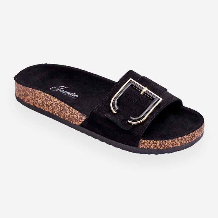 Damtofflor i mocka, svart Festil 2