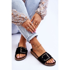 Damtofflor i mocka, svart Festil 1