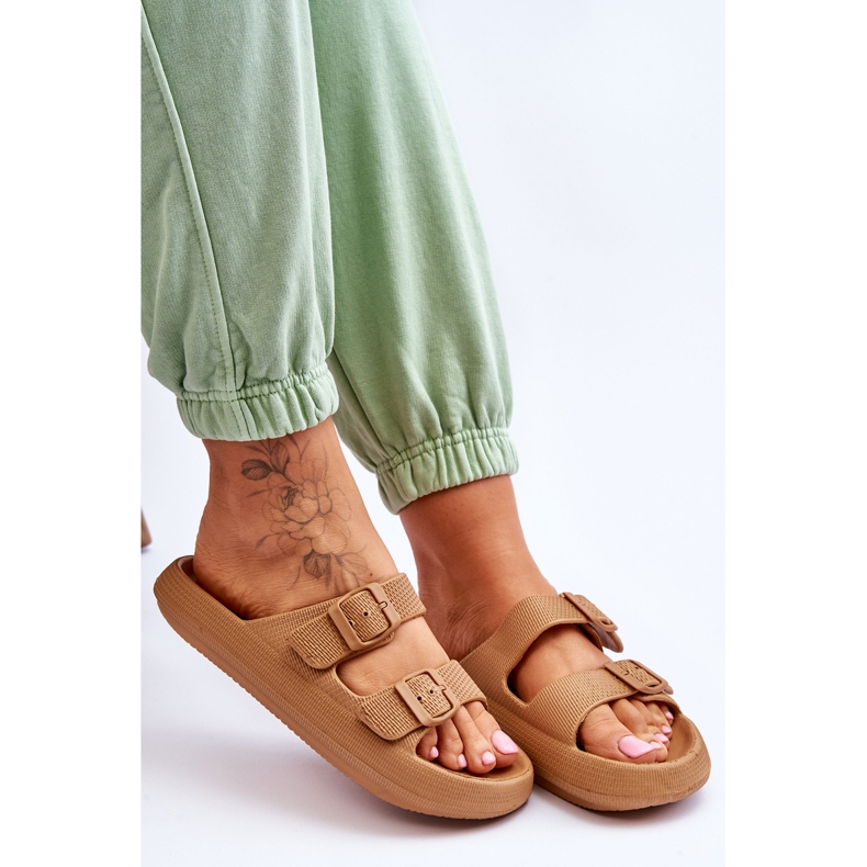 Lätt skumtofflor för kvinnor, brun Cleve 1