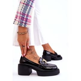 S.Barski Fashionabla pumps med massiva klackar svart Imani 3