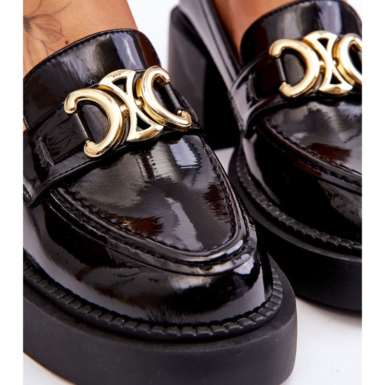 S.Barski Fashionabla pumps med massiva klackar svart Imani 4