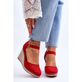 Klassiska sandaler för damer Röda Malani 1