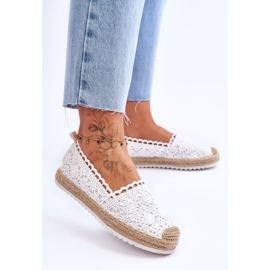 FE1 Spets Slip-on Espadrilles White Blanco vit 2