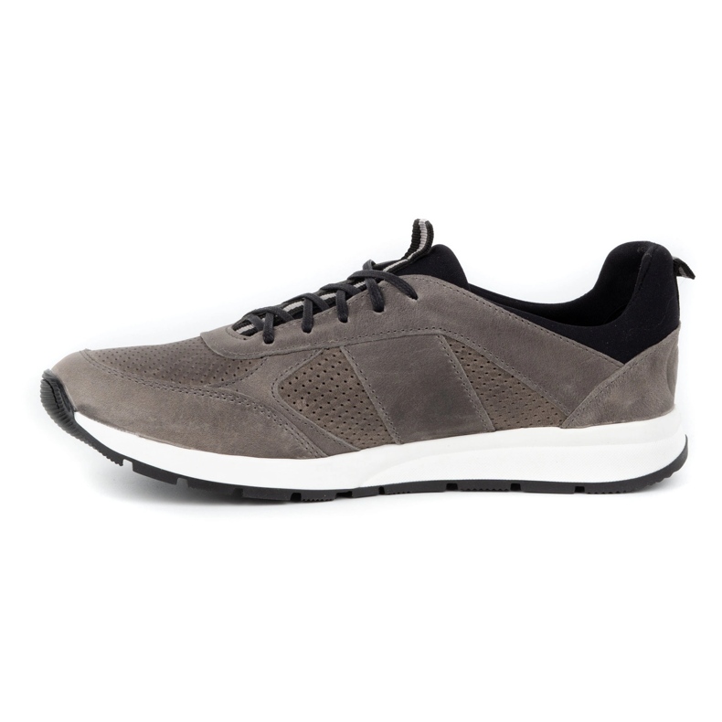 Polbut Vardagsskor i läder för män 2111P grå 1