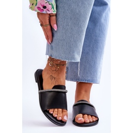 Eleganta platta klackar Svart Termen 1