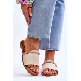 Elegant platta klackar Beige Termen 1