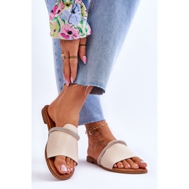 Elegant platta klackar Beige Termen 2