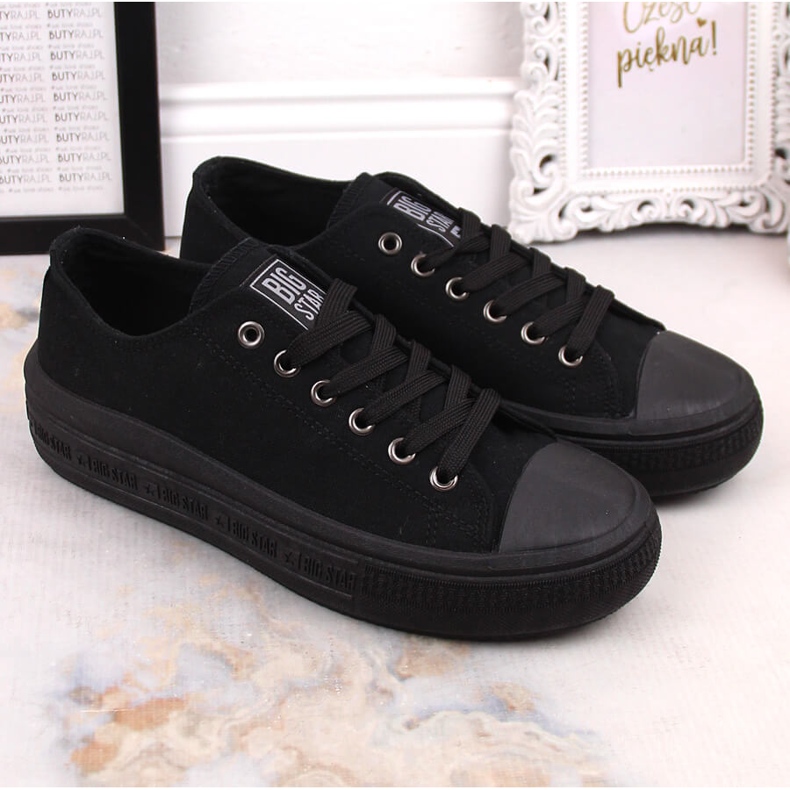 Damsneakers på plattformen svarta Big Star LL274A176 2