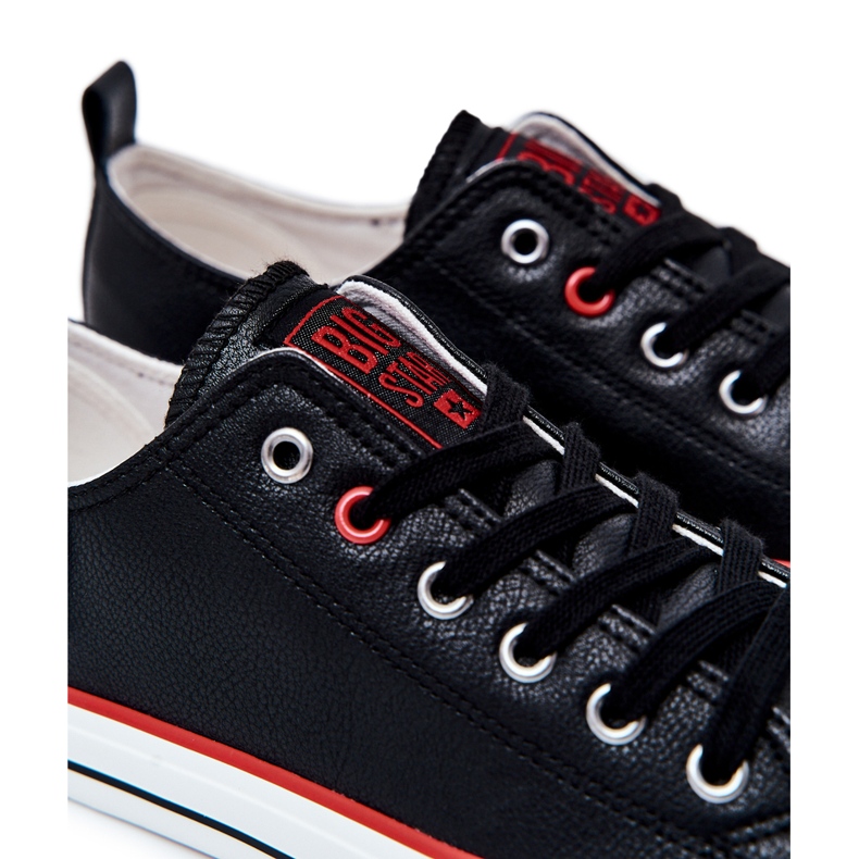 Lädersneakers för män Big Star JJ174068 Svart 4