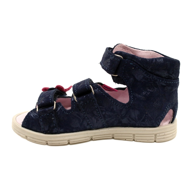 Höga förebyggande sandaler Mazurek 1291 Butterflies blå 2