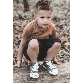 Barns höga gröna-khaki-sneakers 2