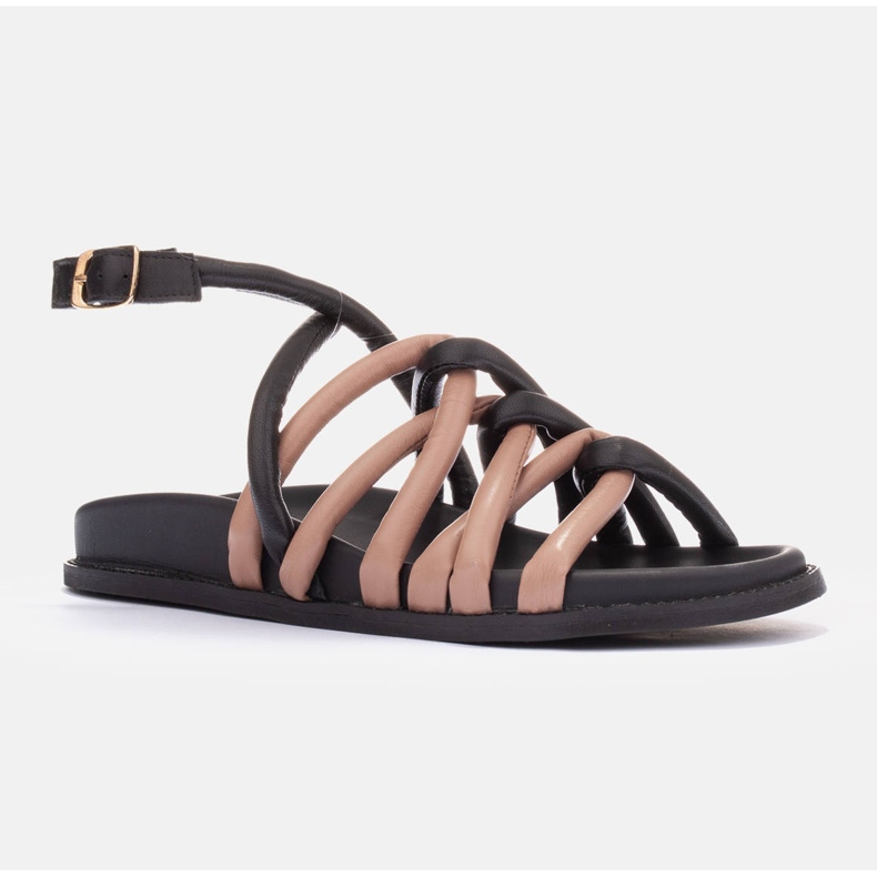 Marco Shoes Tubelare sandaler med rem svart 1