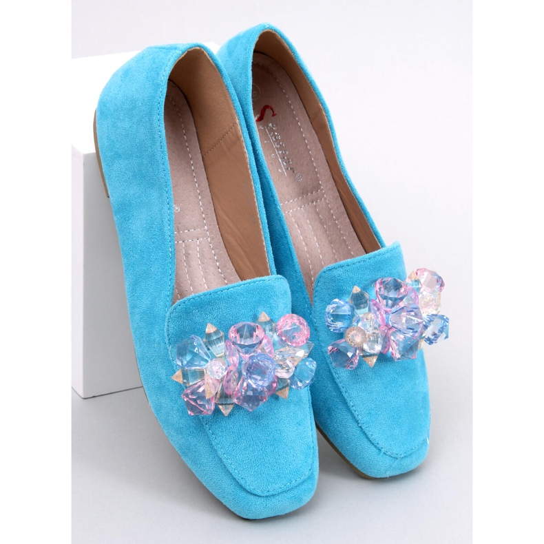 Deley Blue loafers med pärlor blå 1