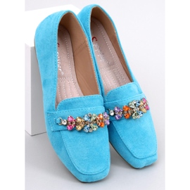 Davitian Blue cubic zirconia loafers blå 1