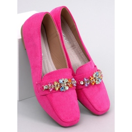 Davitian Rhinestone Loafers Fuchsia rosa 1